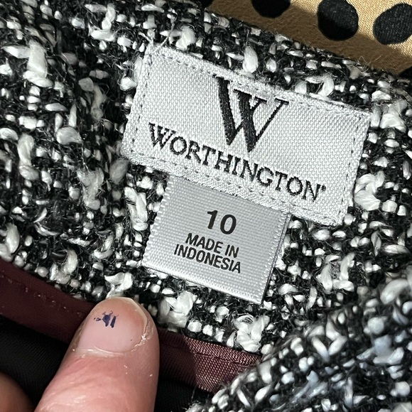Worthington Black and White Speckled Size 10 Pencil Skirt - Picture 9 of 9